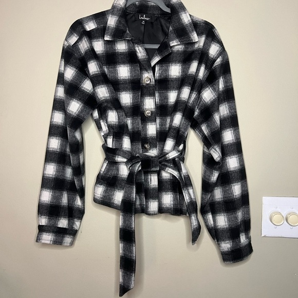 Lulus misty days plaid jacket - Picture 3 of 10